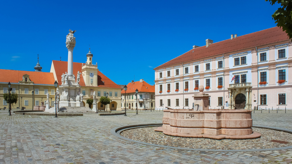 Holy Trinity Square in Osijek, Croatia.