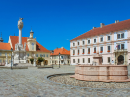 Holy Trinity Square in Osijek, Croatia.